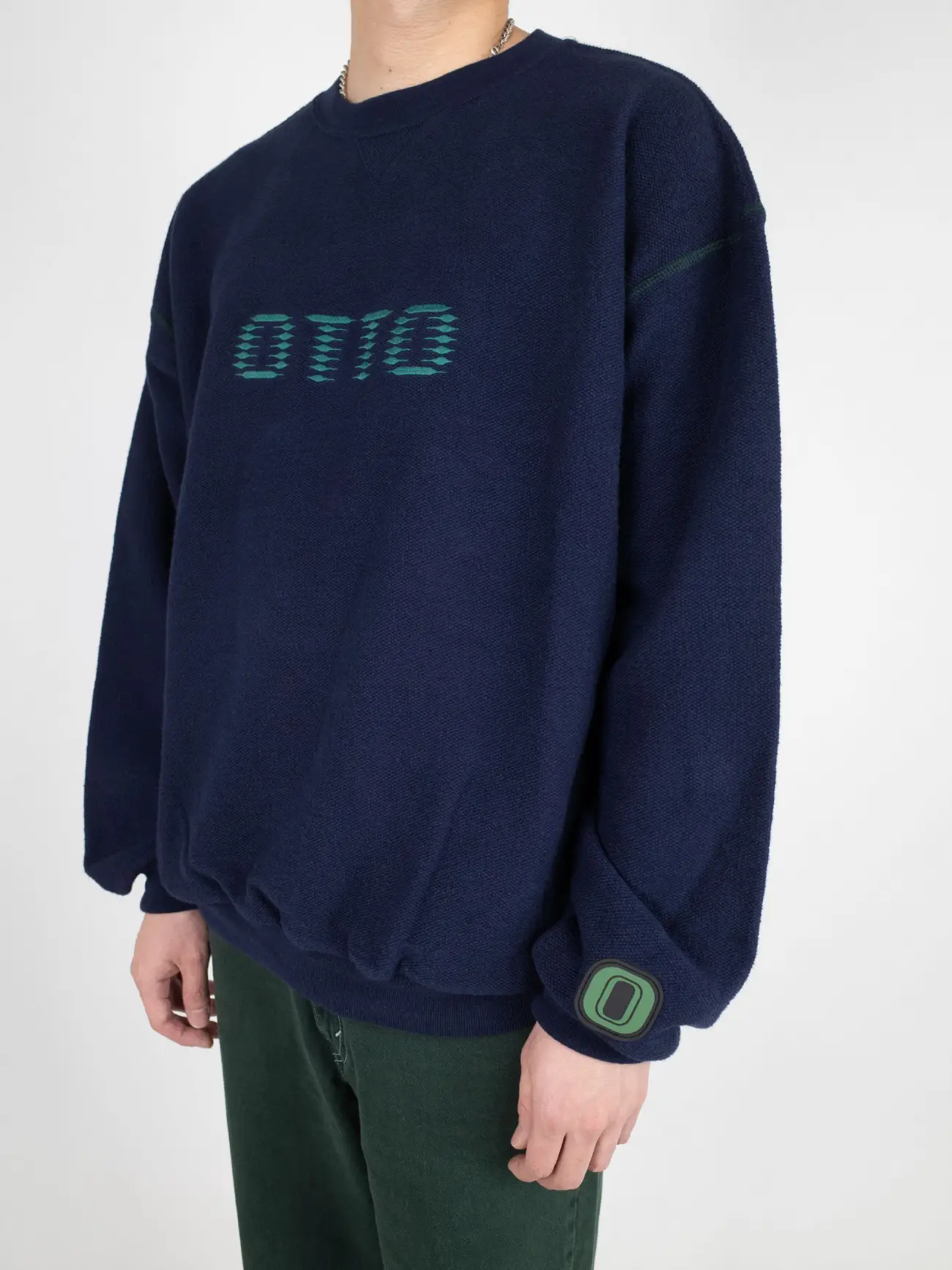 OTTO958 ELECTR-O LOGO CREWNECK NAVY