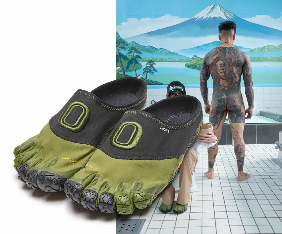 Vibram FiveFingers by SUICOKE + OTTO 958 (Pesto + Caviar)